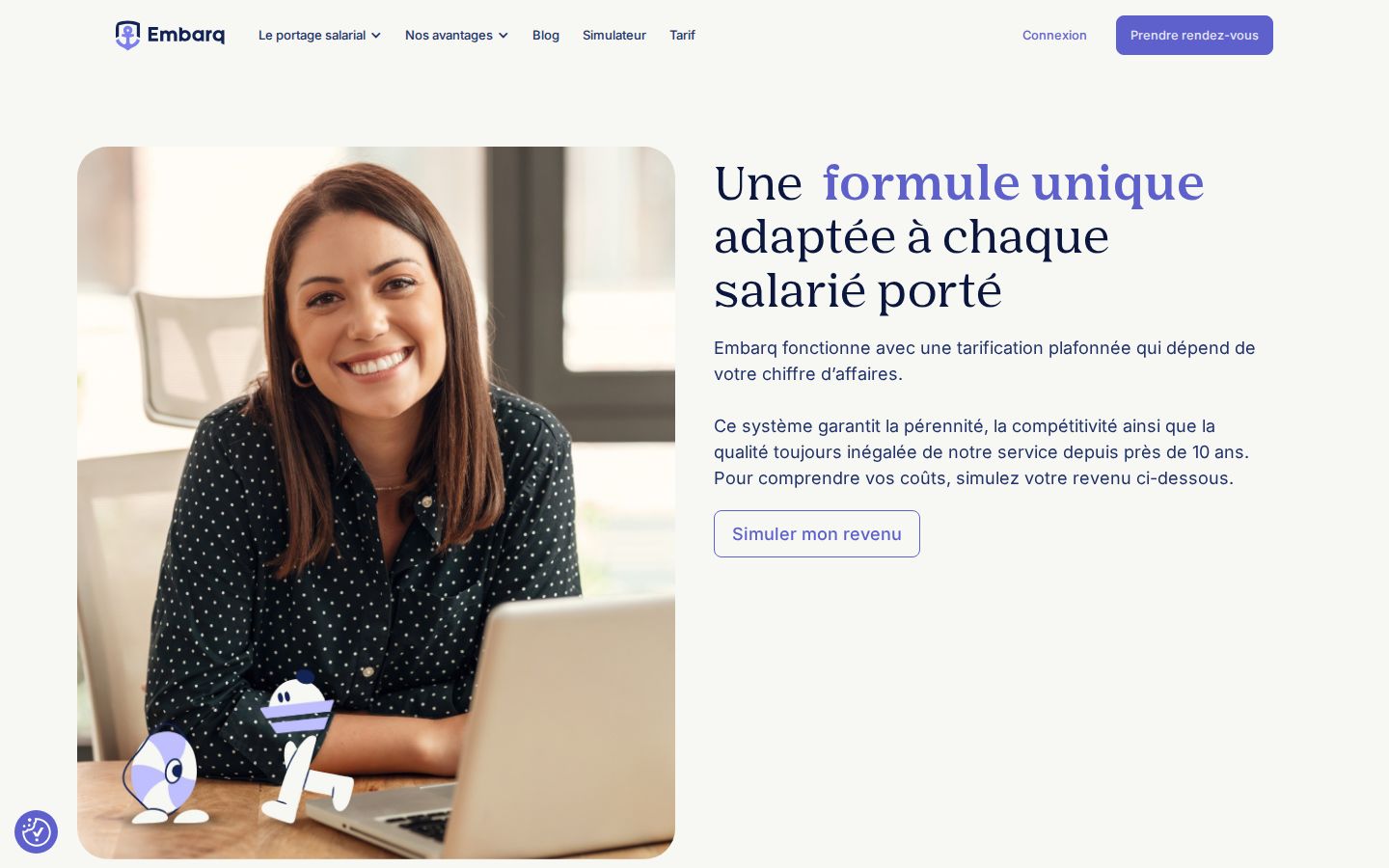 Page d'accueil de Embarq